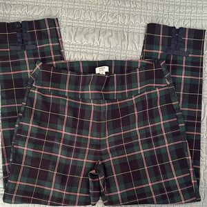 Crown & Ivy Plaid Pants - Green and Navy